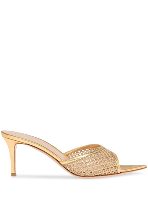 Gianvito Rossi 70mm Siena pointed-toe sandals - Gold