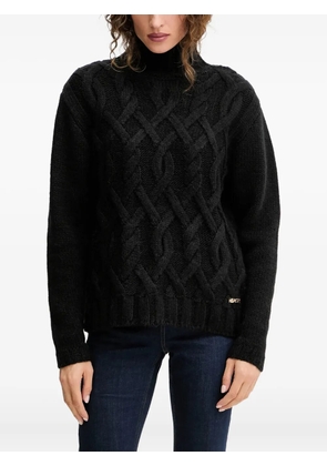 Silvian Heach cable-knit roll-neck sweater - Black