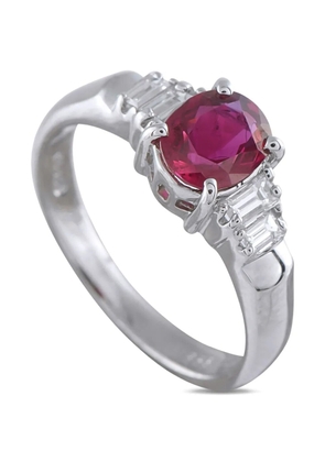 LB Exclusive platinum ruby and diamond ring - Silver