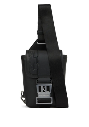 Karl Lagerfeld logo-plaque messenger bag - Black