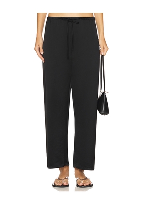 LESET Barb Crop Drawstring Pant in Black. Size S. Also in M, XL.