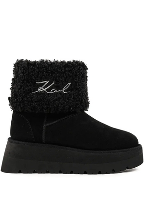 Karl Lagerfeld Skylar signature-detail platform boots - Black