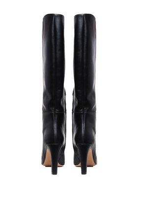 GINISSIMA 95mm leather boots - Black