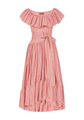 Lhd Jungle Island ruffled dress - Pink