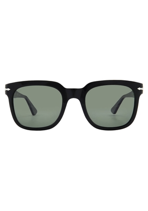Persol Polarized Green Square Unisex Sunglasses PO3323S 95/58 53