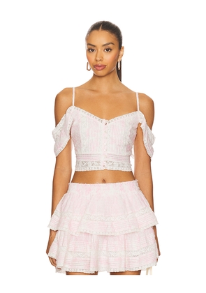 LoveShackFancy Jenae Top in Pink. Size 2. Also in 4.