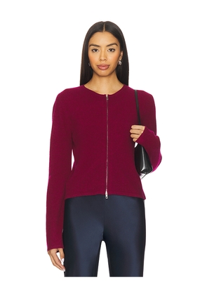 LESET Jesse Zip Cardigan in Red. Size XS. Also in M, S.