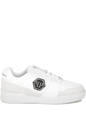 Philipp Plein logo-plaque low-top trainers - White