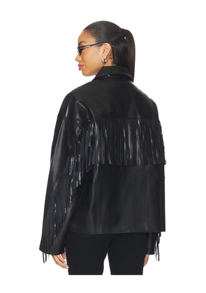 MORE TO COME Mia Faux Leather Jacket in Black. Size XS. Also in L, M, S, XXS.
