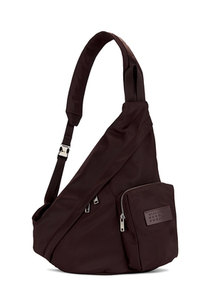 MM6 Maison Margiela Japanese Sling Bag in Chocolate.
