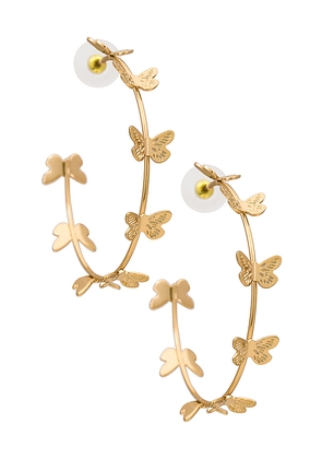 petit moments x The Montana Experience Halley Hoops in Metallic Gold.