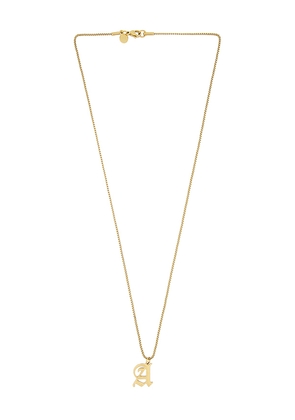 petit moments Old English Initial Necklace in Metallic Gold. Size K. Also in N.