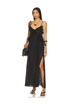 SPELL Lux Lisbon Lace Strappy Maxi Dress in Black. Size S. Also in L.