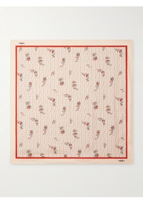 Valentino Garavani - Printed Silk-twill Scarf - Cream - One size