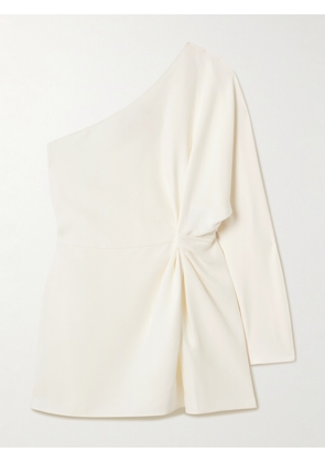 Valentino Garavani - Asymmetric One-shoulder Silk-cady Mini Top - Cream - IT36,IT38,IT40,IT42,IT44,IT46