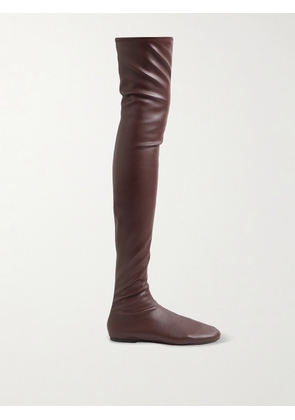 Proenza Schouler - Tee Over-the-knee Boots - Burgundy - IT37,IT38,IT38.5,IT39,IT39.5,IT40,IT40.5,IT41,IT41.5,IT42