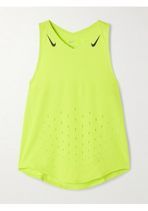 Nike - Aeroswift Perforated Dri-fit Adv Tank - Yellow - x small,small,medium,large,x large,xx large
