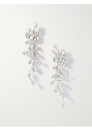 Jennifer Behr - Vivica Silver-tone Crystal Earrings - Neutrals - One size