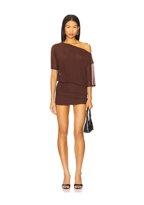 superdown Olya Mini Dress in Chocolate. Size XS. Also in L, M, S, XL, XXS.