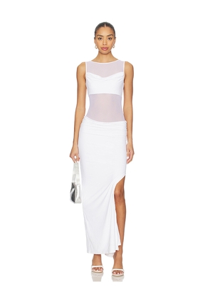 Runaway The Label Wilona Cowl Maxi Dress in White. Size XS. Also in L, M, S, XL.