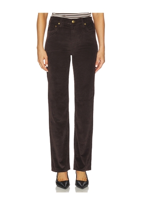 Rag & Bone Harlow Mid-Rise Straight Pant in Chocolate. Size 25. Also in 27, 30.