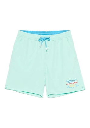 MC2 Saint Barth logo-patch swim shorts - Green