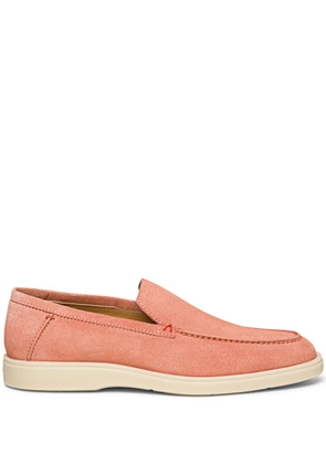 Santoni almond-toe suede loafers - Pink