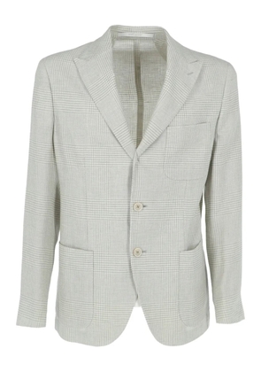 Eleventy check-pattern blazer - Green