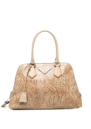 Prada Pre-Owned 2000-2025 Embossed Leather handbag - Brown
