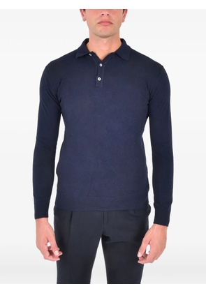 FRANZESE COLLECTION ribbed polo collar - Blue