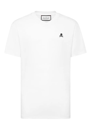 Philipp Plein skull-embroidered T-shirt - White