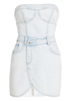 Karl Lagerfeld Jeans bustier-style denim minidress - White
