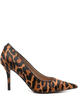 GUESS USA 85mm Decollete Prindy leopard-print pumps - Brown