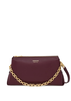 Ferragamo embossed logo chain mini bag - Red