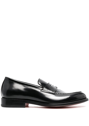 Santoni almond-toe loafers - Black