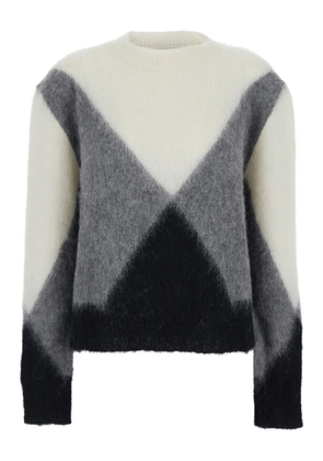 Grifoni geometric sweater - White