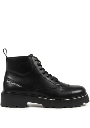 Karl Lagerfeld logo-debossed boots - Black