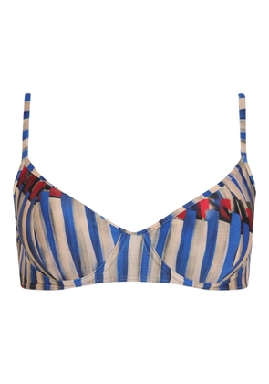 Lygia & Nanny Fiji striped bikini top - Blue