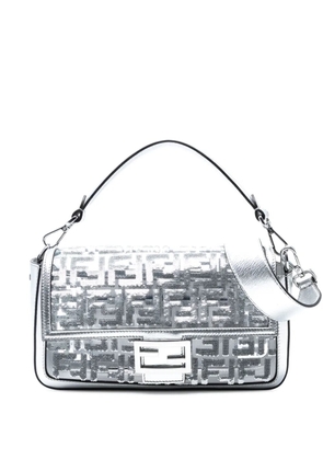 Fendi Pre-Owned 2010-2025 Nicki Minaj Medium Sequined PVC FF 1974 Baguette satchel - Silver