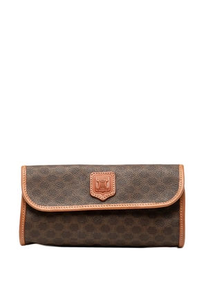 Celine Pre-Owned 1996 Macadam Coated Canvas clutch bag - Brown
