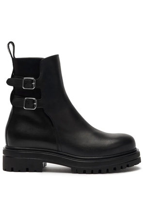 Scarosso leather biker boots - Black