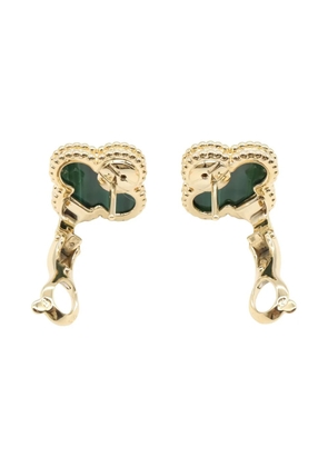 Van Cleef & Arpels Pre-Owned 2010s 18K yellow gold Vintage Alhambra malachite earrings