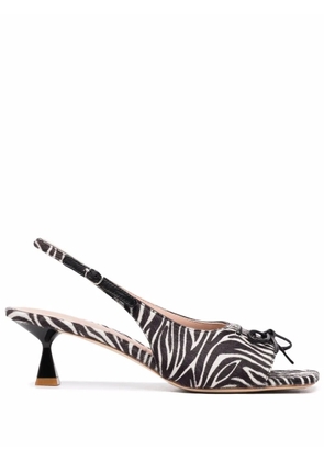 Scarosso Bella zebra-print pumps - Black