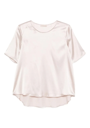Purotatto short-sleeve round-neck blouse - Neutrals