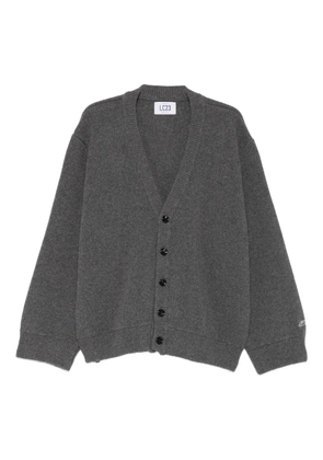 LC23 V-neck buttoned cardigan - Grey