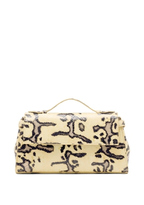 Proenza Schouler Tate python-print clutch bag - Neutrals