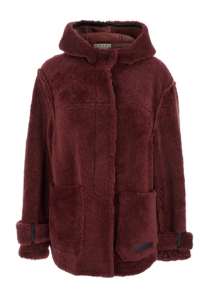 Marni hooded fleece jacket - Red