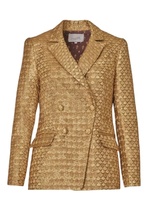 Johanna Ortiz Tranquility jacquard double-breasted blazer - Gold