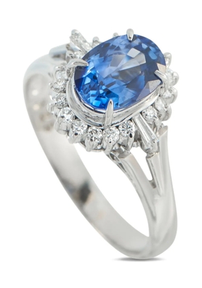LB Exclusive platinum diamond and sapphire ring - Silver