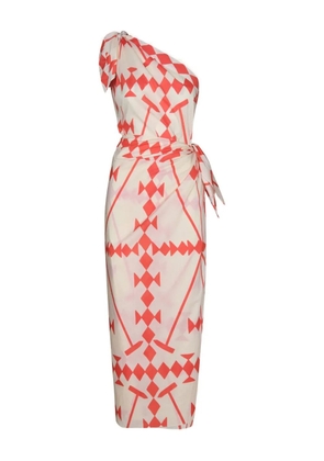 Johanna Ortiz Seaweed one-shoulder geometric dress - Neutrals